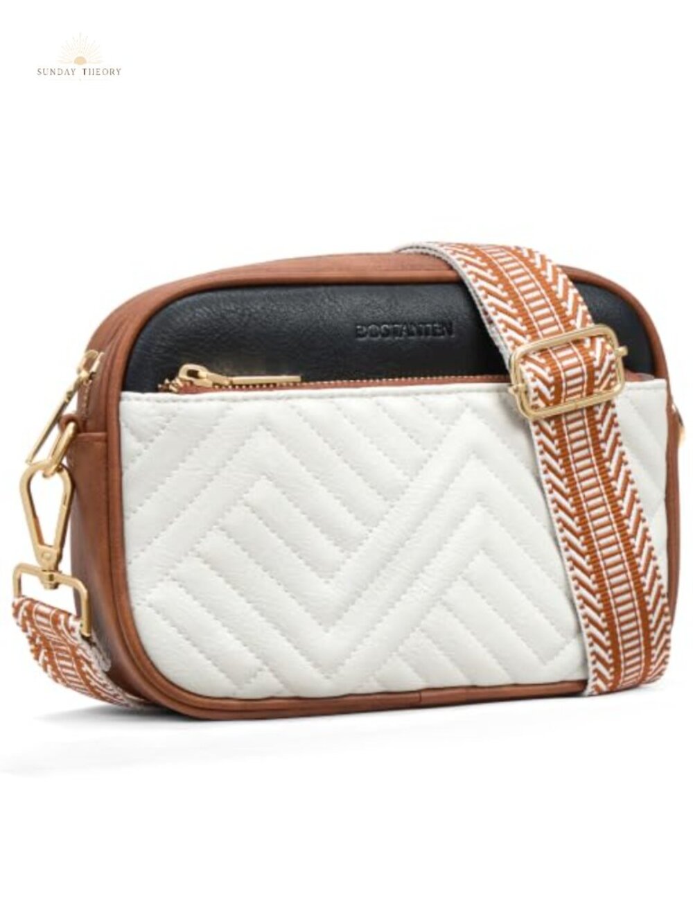 Quilted Vegan Leather Small Crossbody Bag Detachable Strap